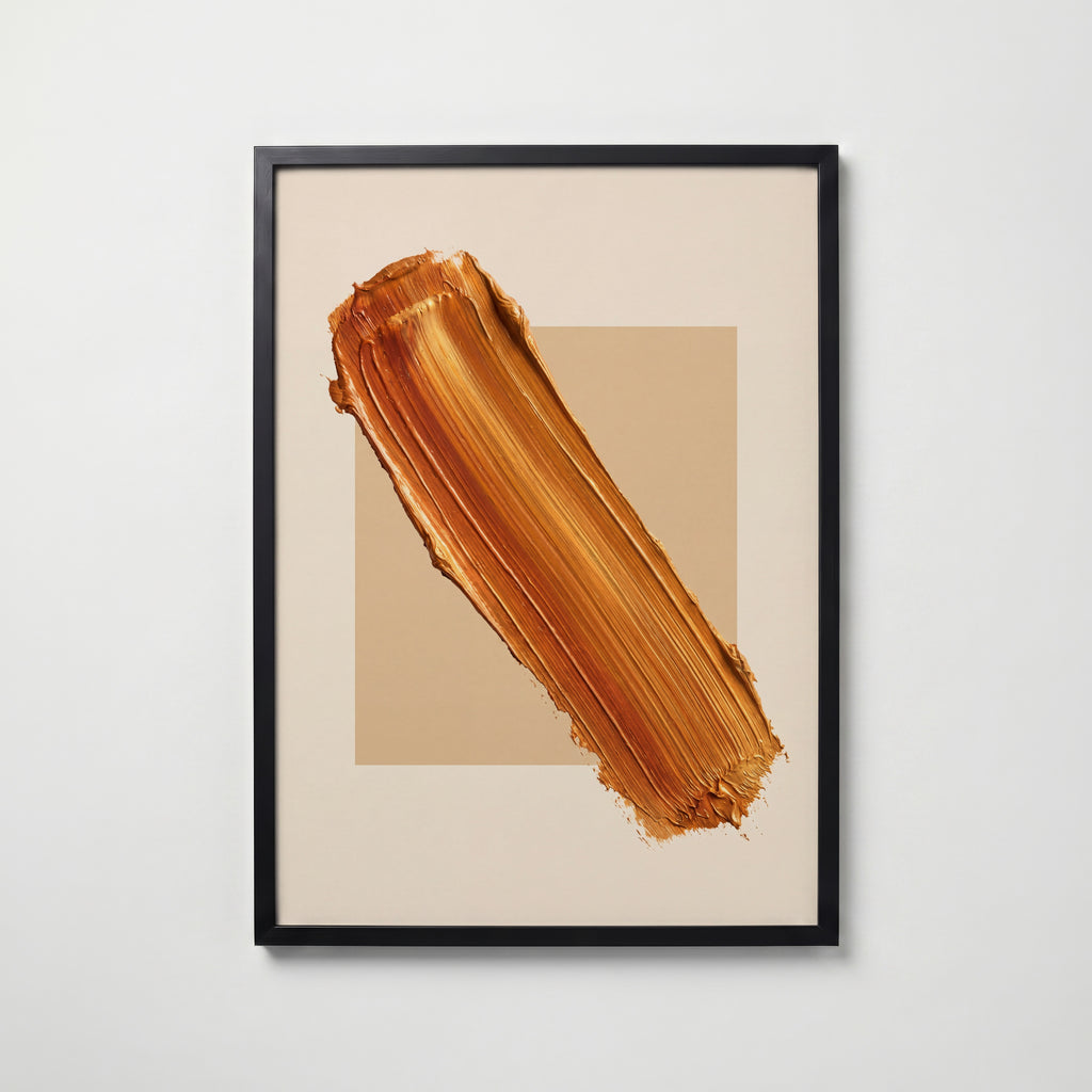 Amber Diagonal Poster – svart ram