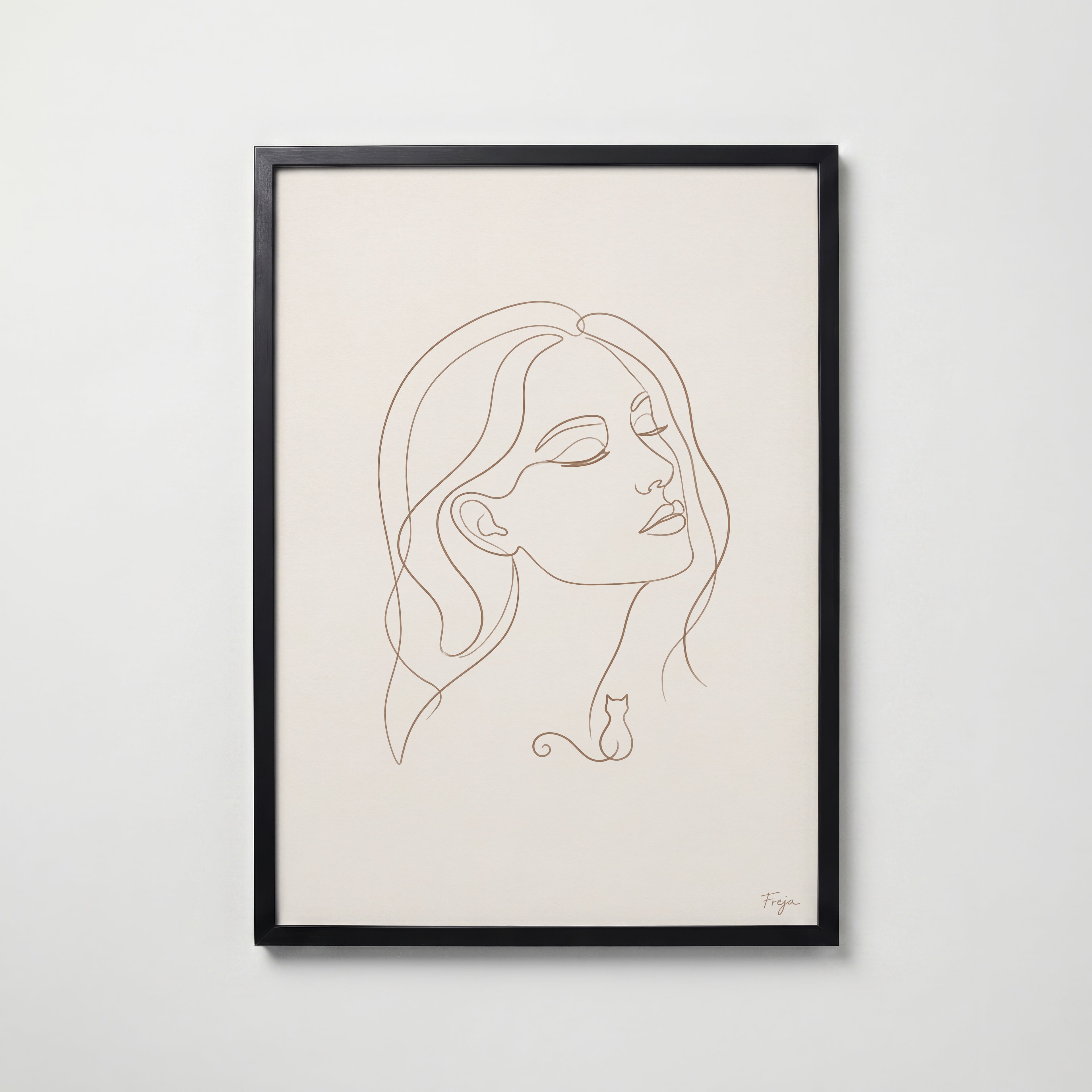 Freja Lund – Ansigt – svart ram