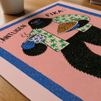 Äntligen Fika Poster – närbild på papper