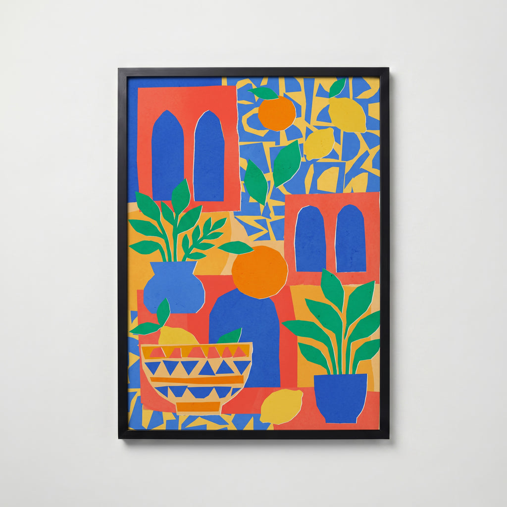 Arched Still Life Poster – svart ram
