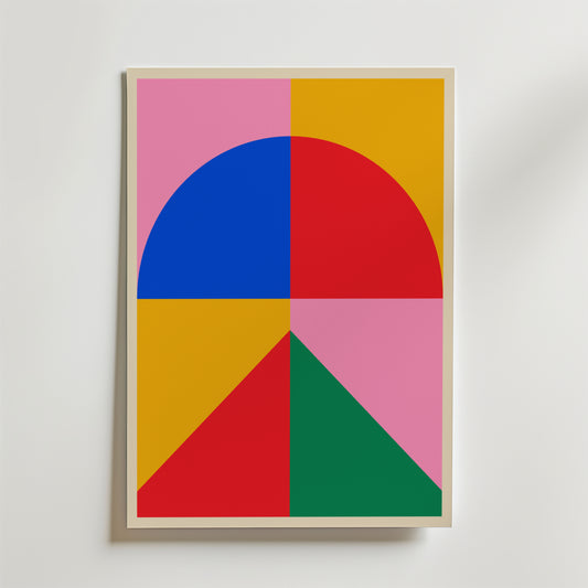 Bauhaus Geometric Harmony Poster