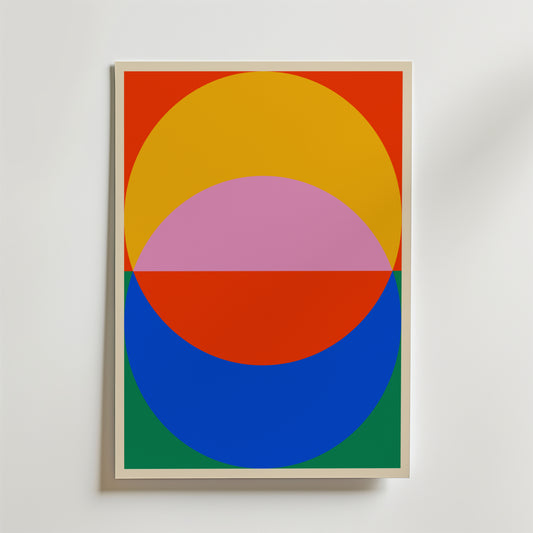Bauhaus Half Circle Harmony Poster