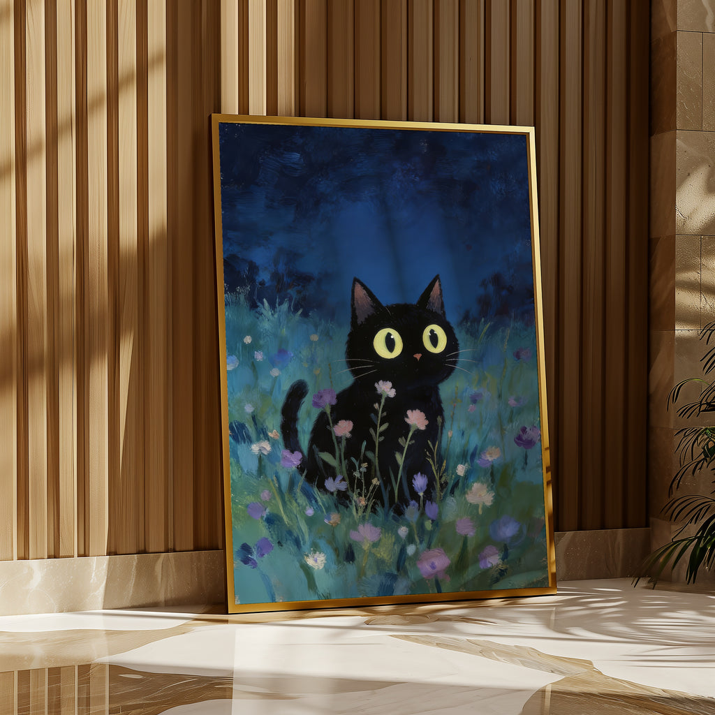 Blue Hour Cat Poster på vägg – Bozetto