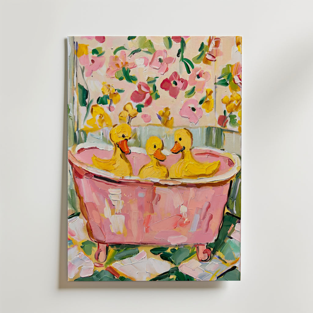 Bubble Bath Ducks Poster