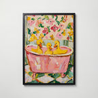Bubble Bath Ducks Poster