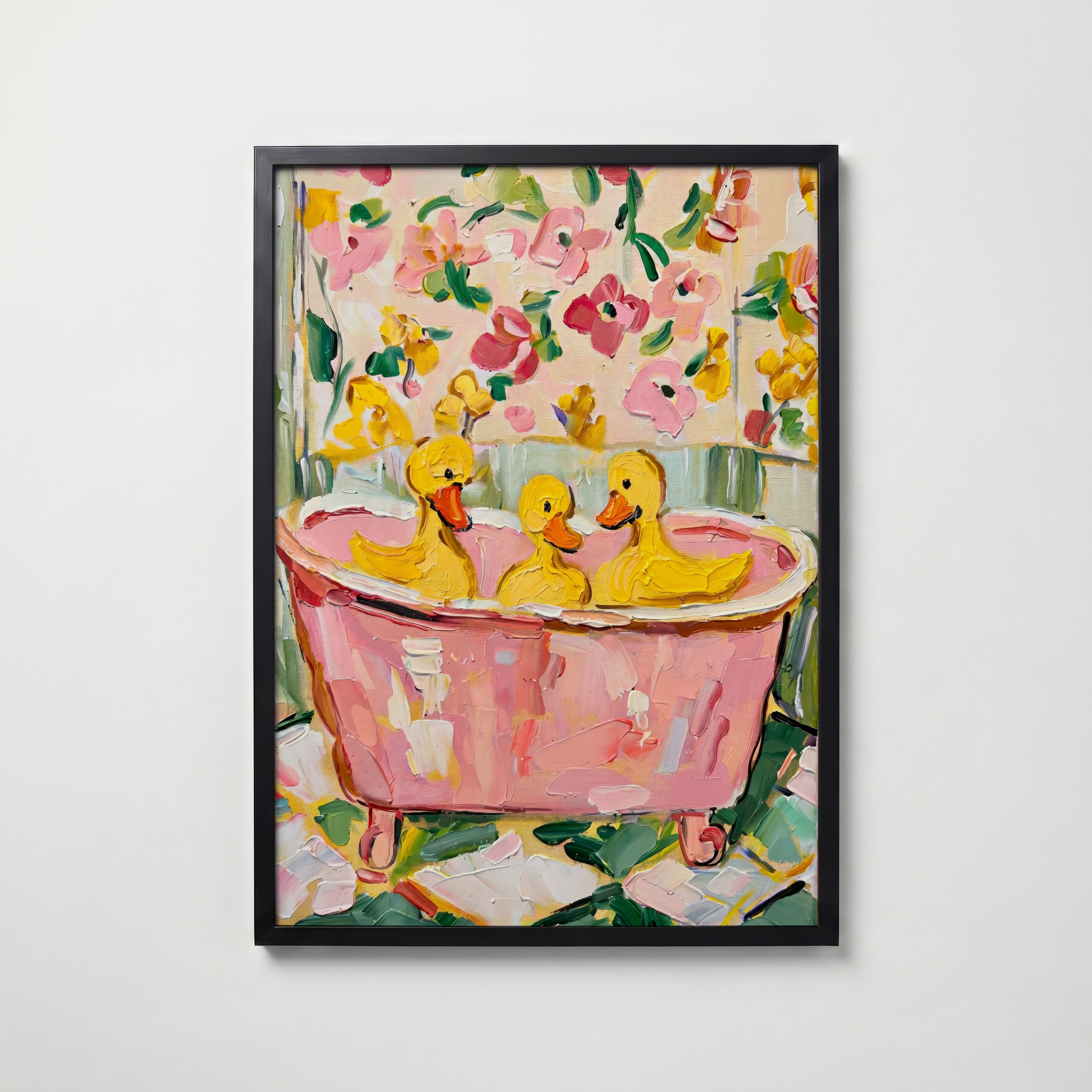 Bubble Bath Ducks Poster