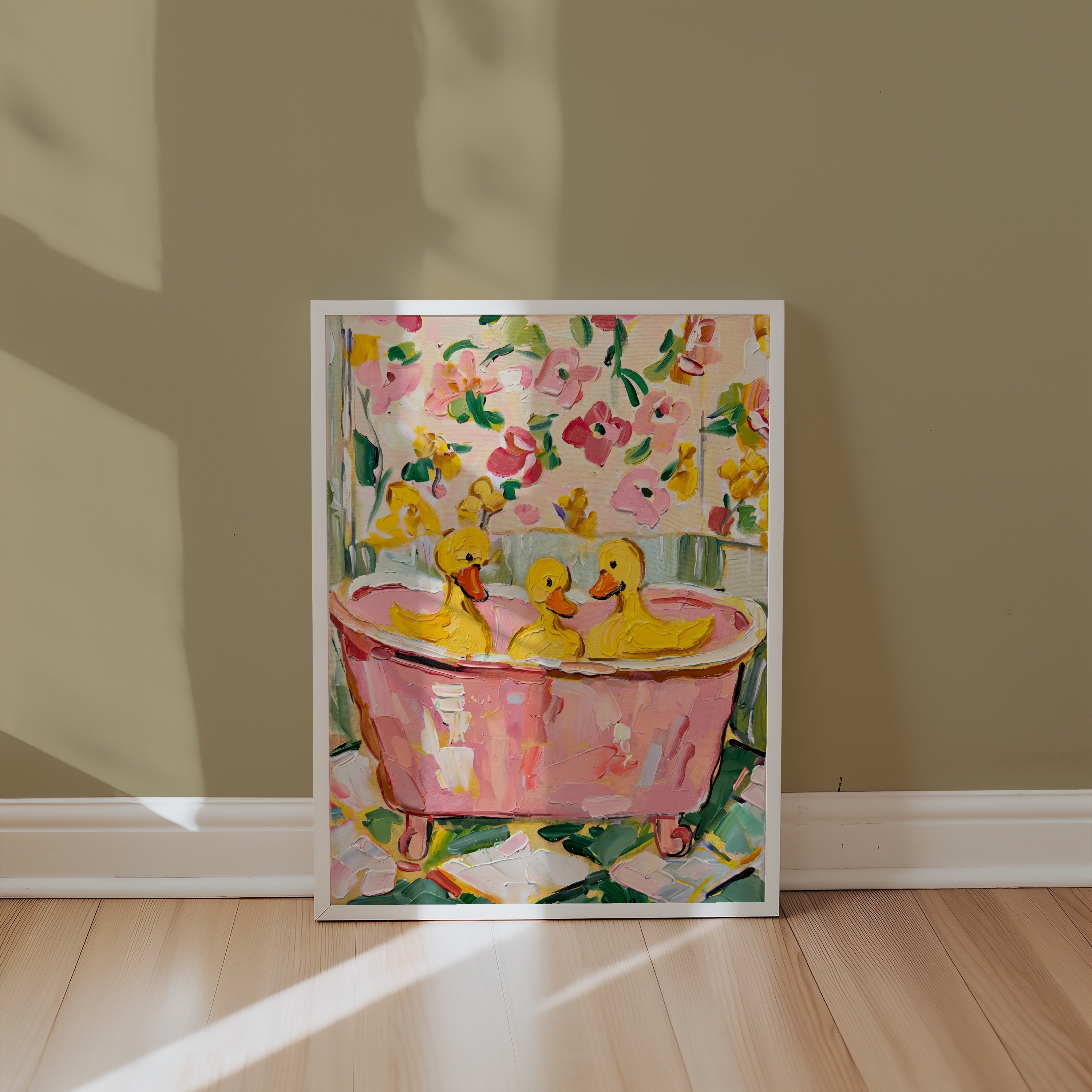 Bubble Bath Ducks Poster