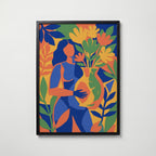 Bloom Figure Poster – svart ram