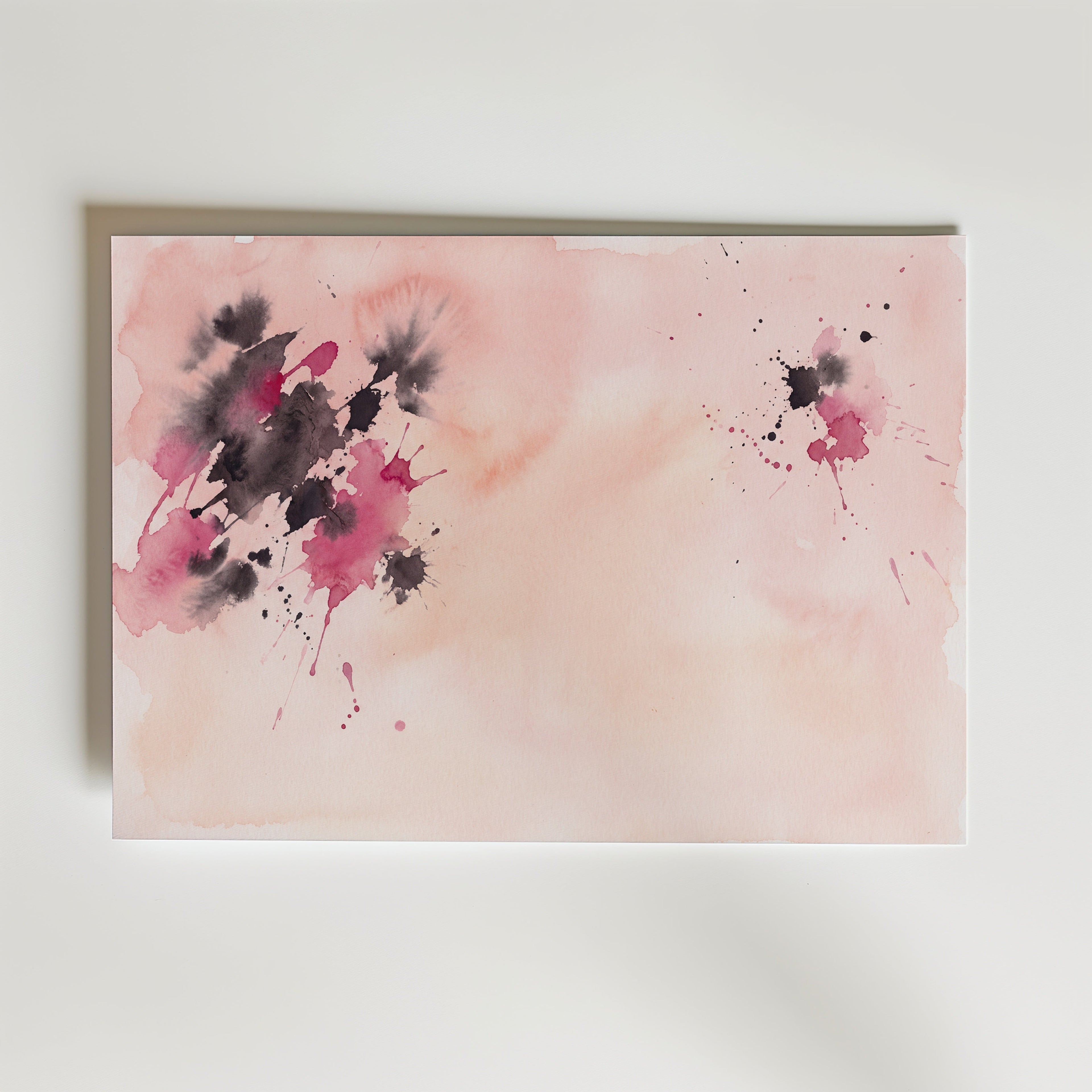Blush Abstract Poster – canvas utan passepartout