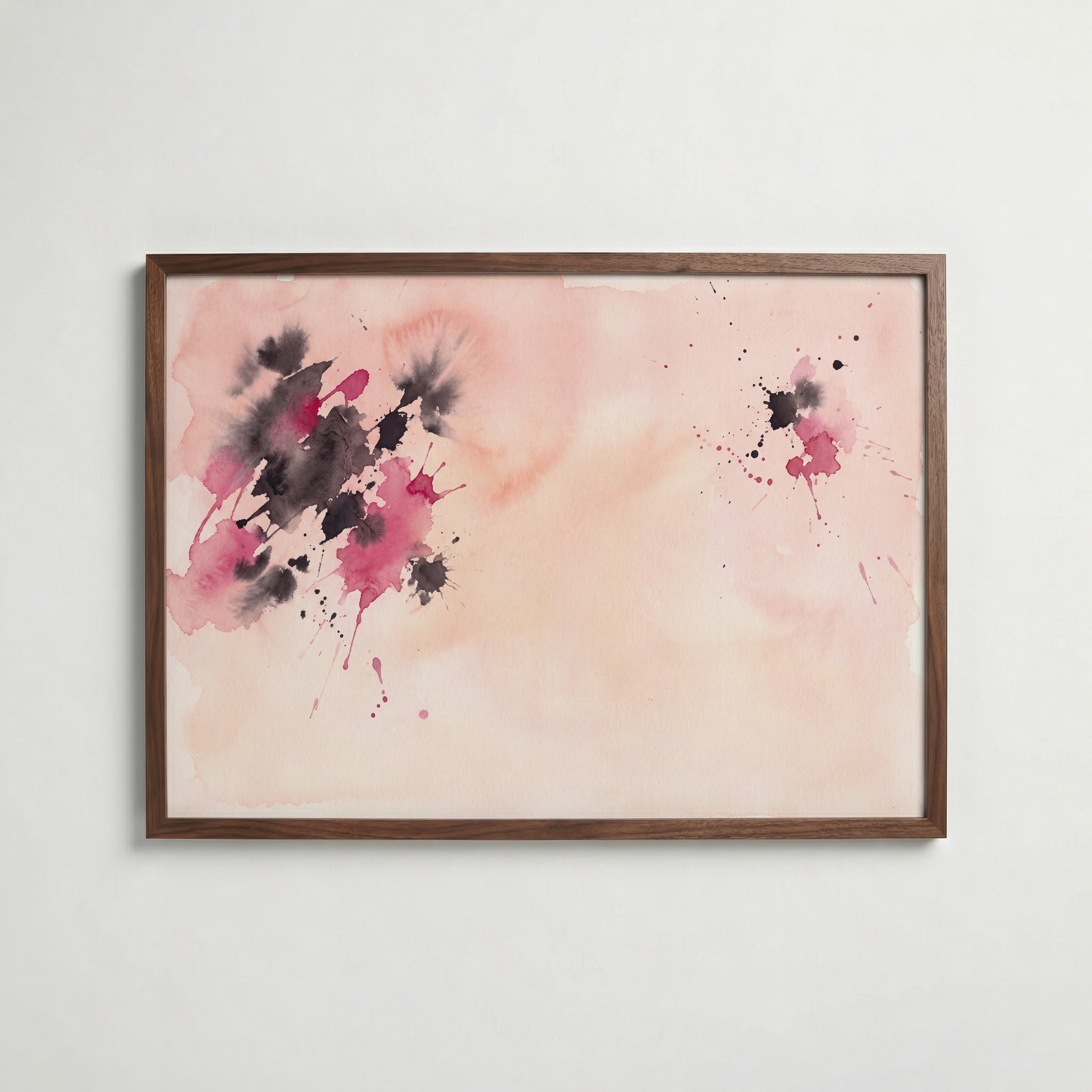 Blush Abstract Poster – valnötsram