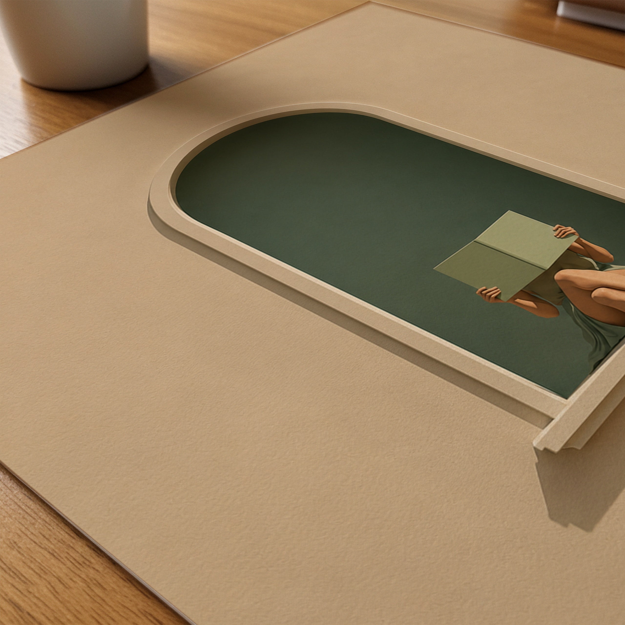 Elegant Book Reader Poster – närbild på papper
