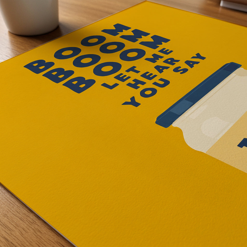 Boom Boom Mayo Poster – närbild på papper