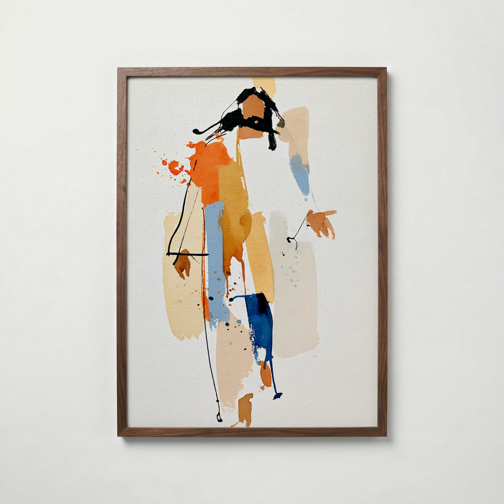 Brushed Figure Poster – valnötsram