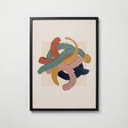 Carnival Ribbons Poster – svart ram