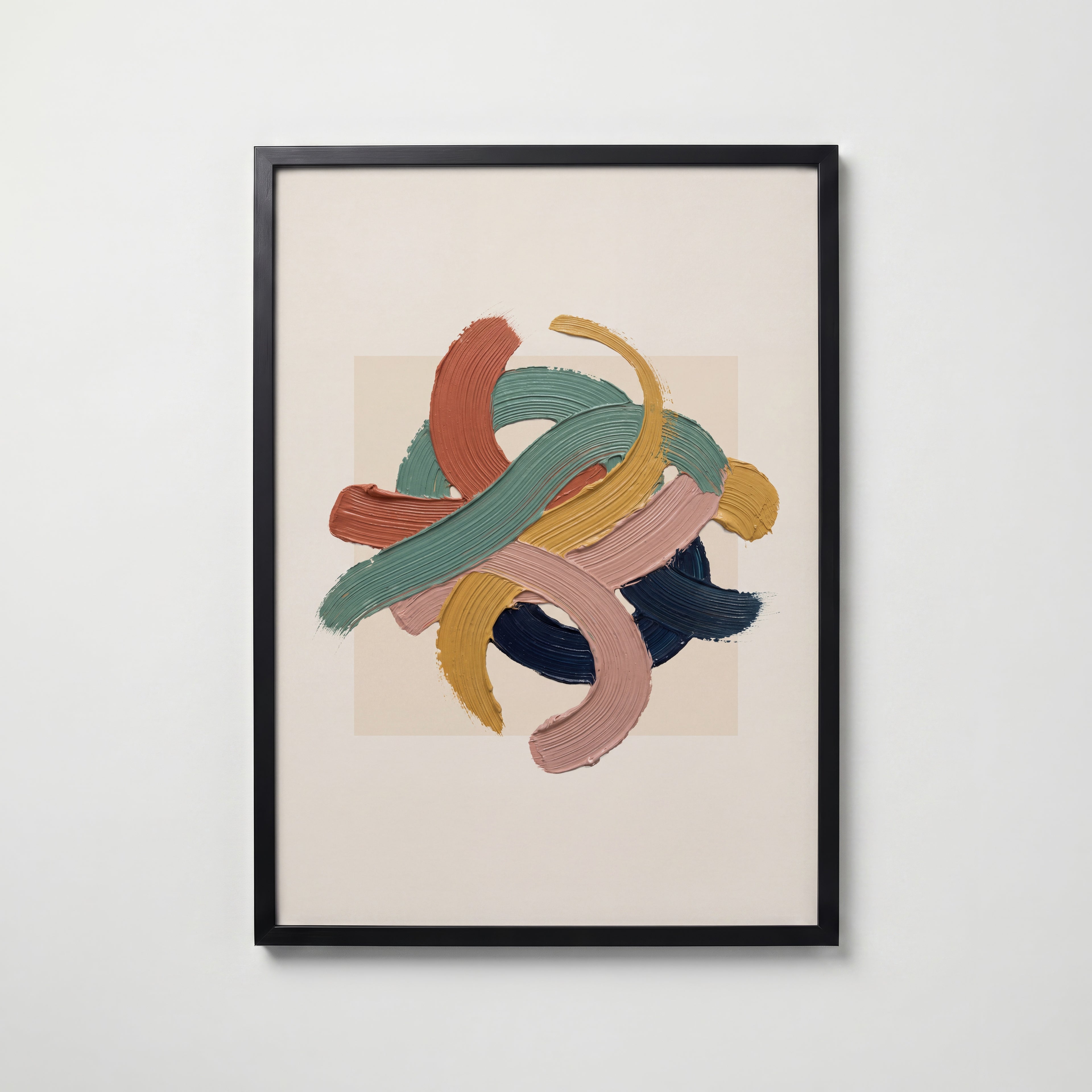 Carnival Ribbons Poster – svart ram