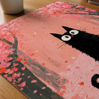 Cat in Cherry Blossom Poster på skrivbord - Bozetto