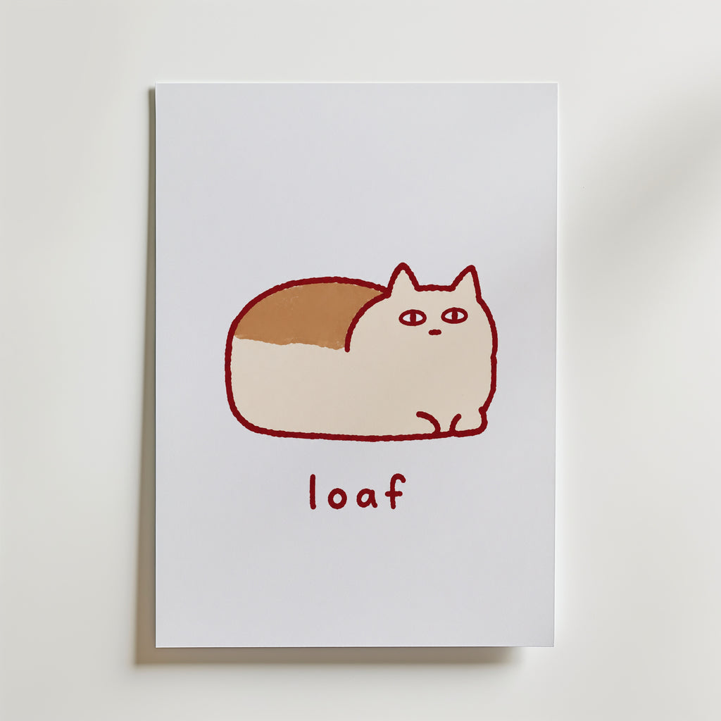Cat Loaf Poster – canvas utan passepartout