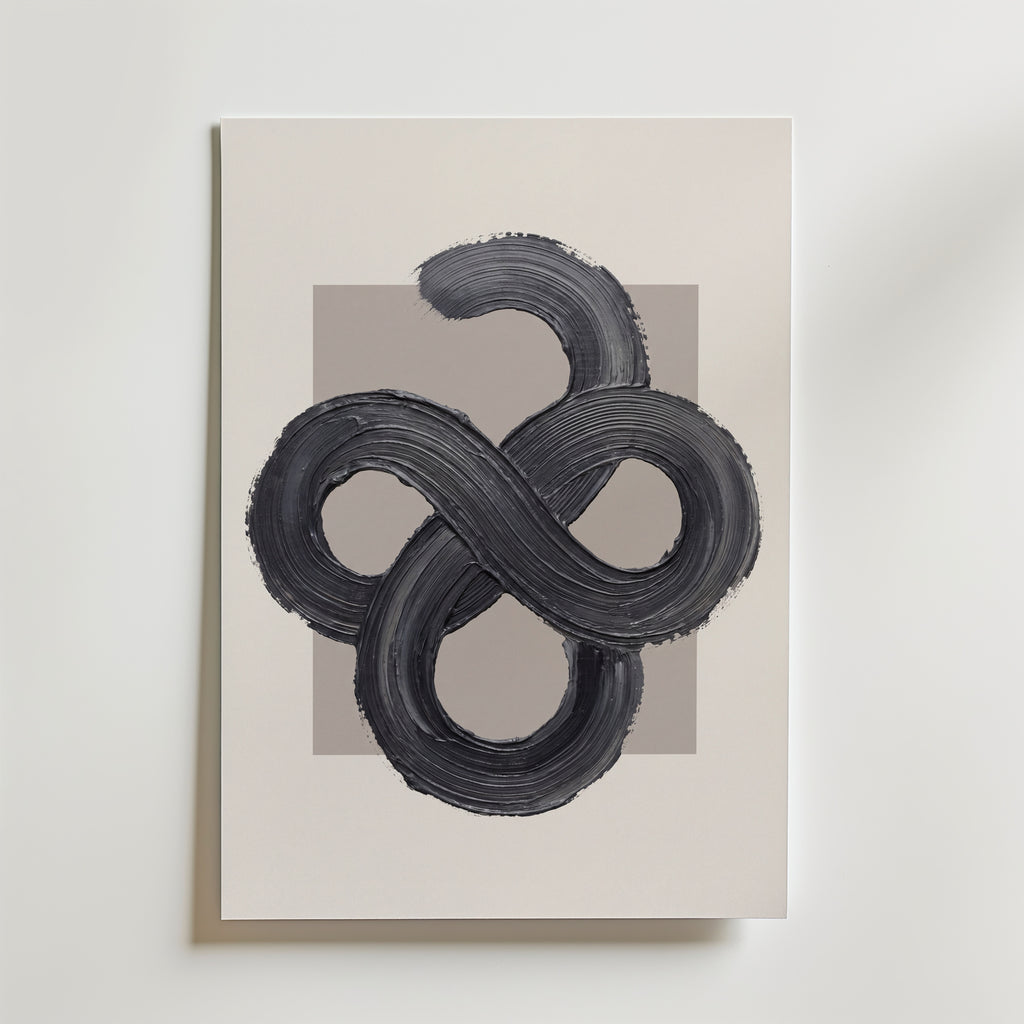 Charcoal Infinity Poster – canvas utan passepartout