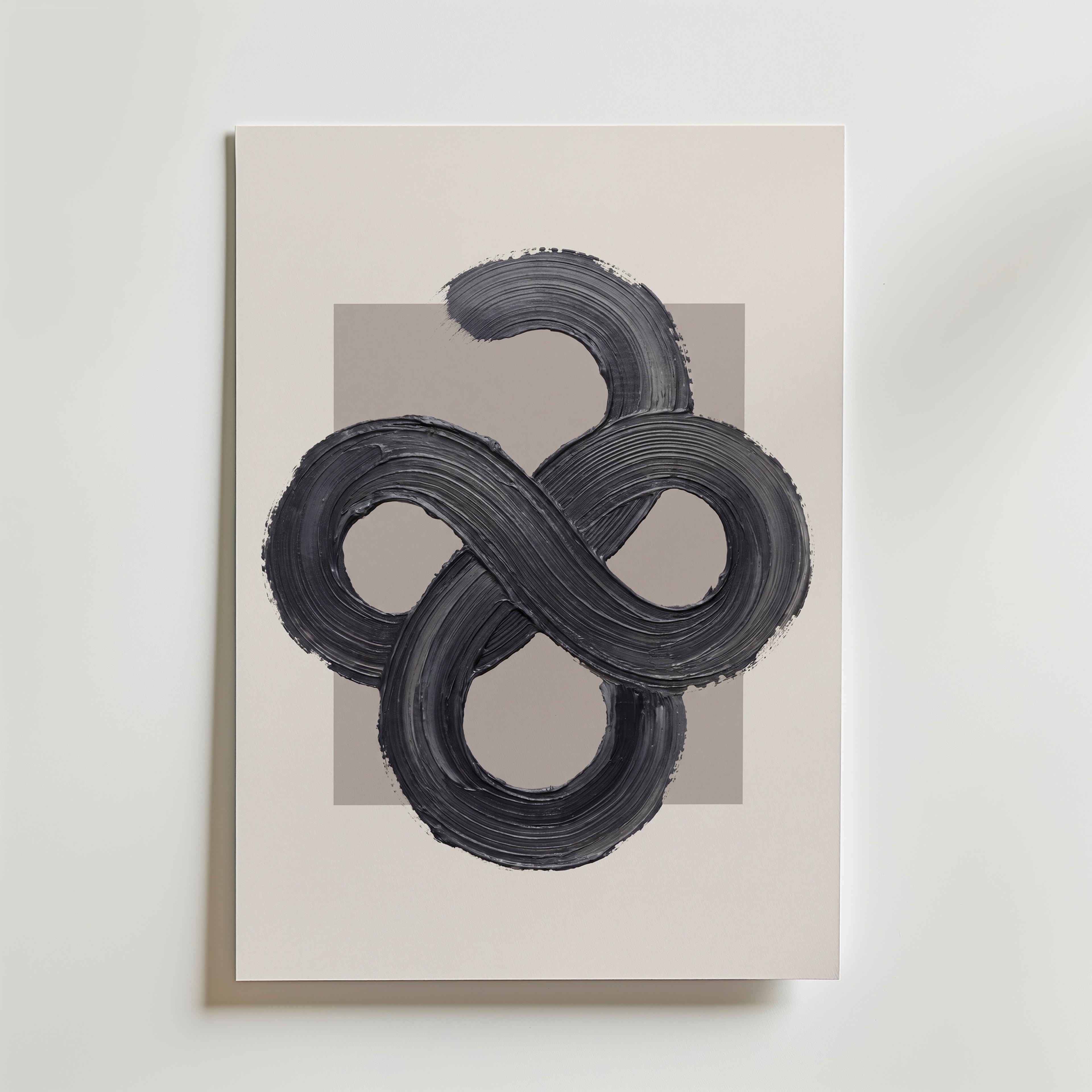 Charcoal Infinity Poster – canvas utan passepartout