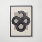 Charcoal Infinity Poster – svart ram