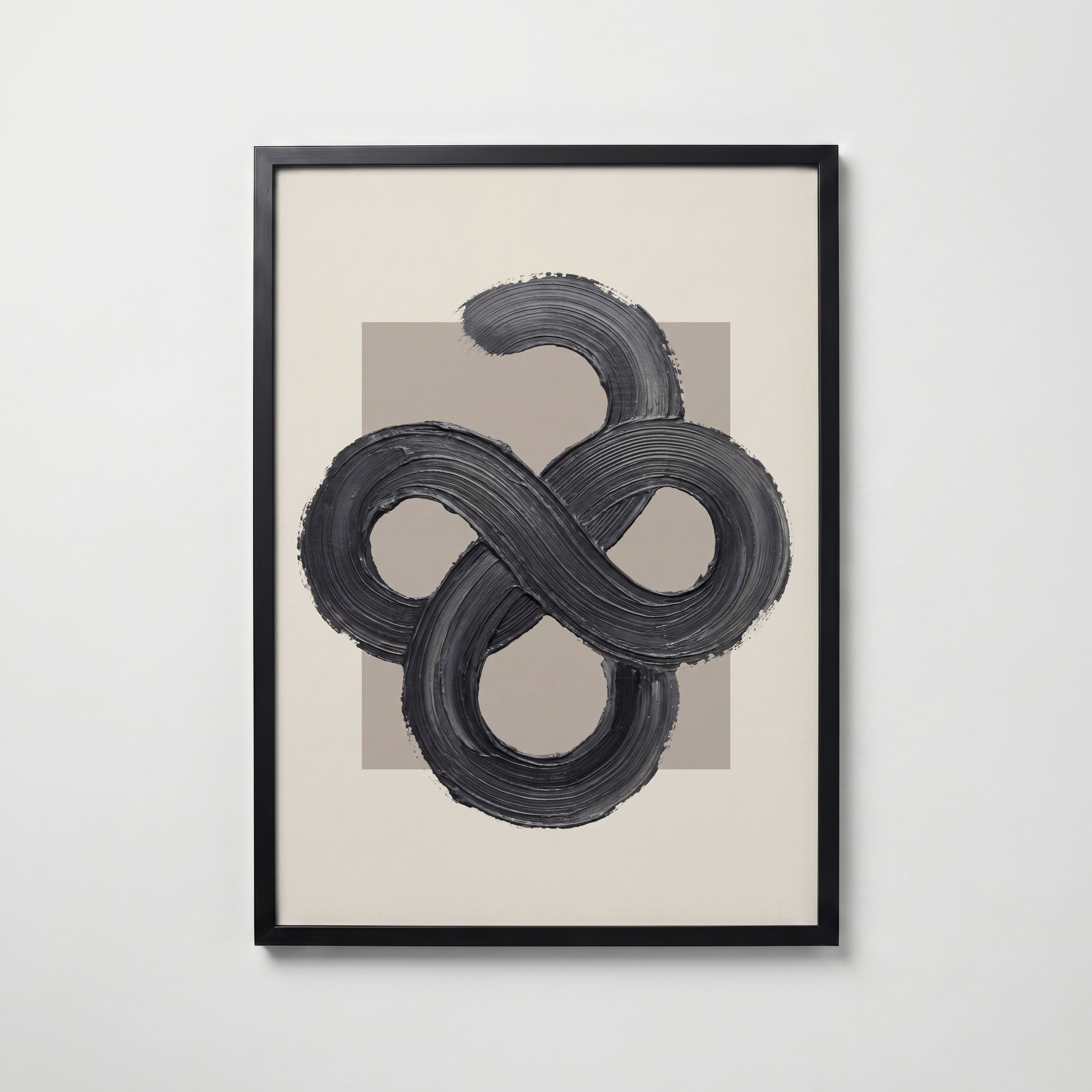 Charcoal Infinity Poster – svart ram