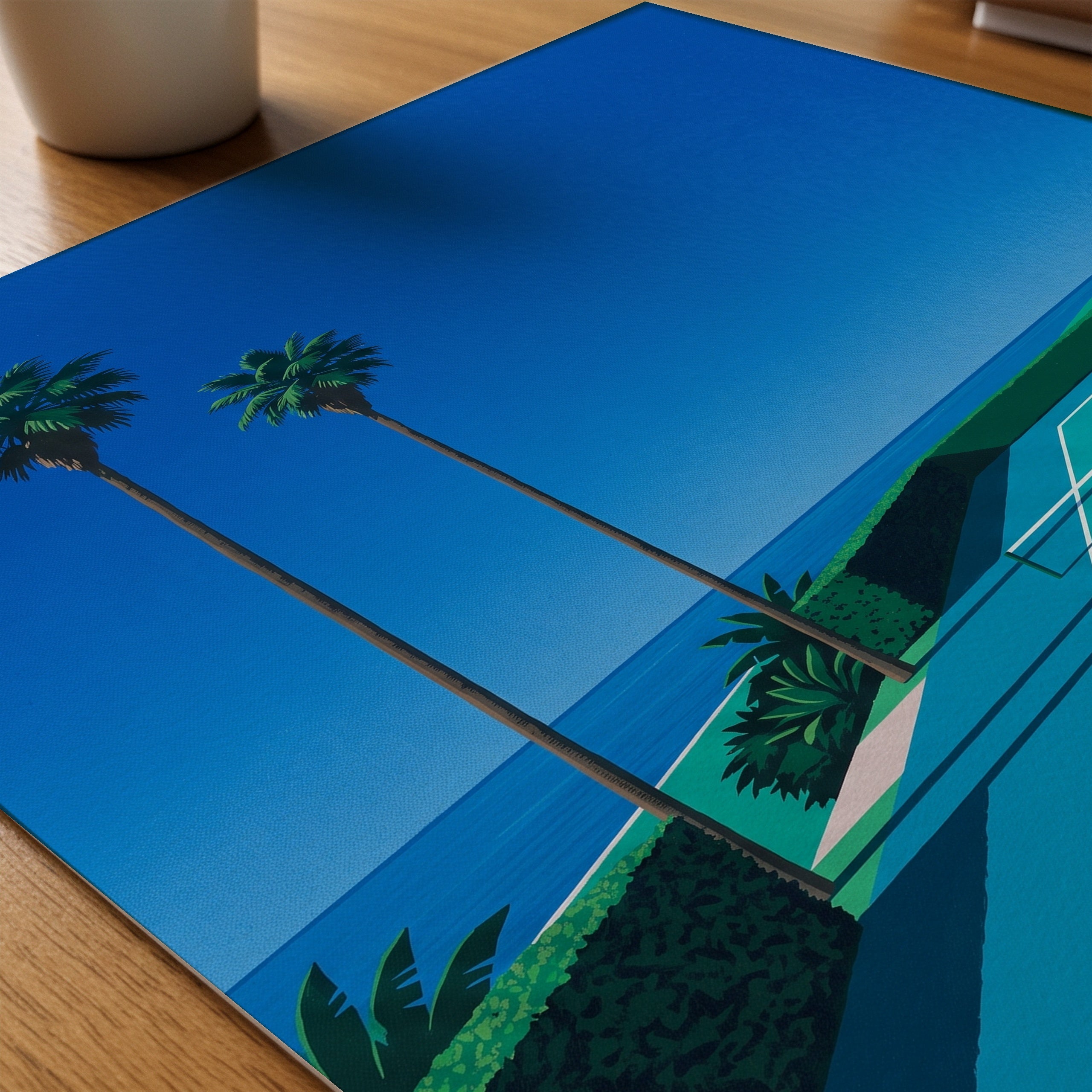 Coastal Court Poster – närbild på papper
