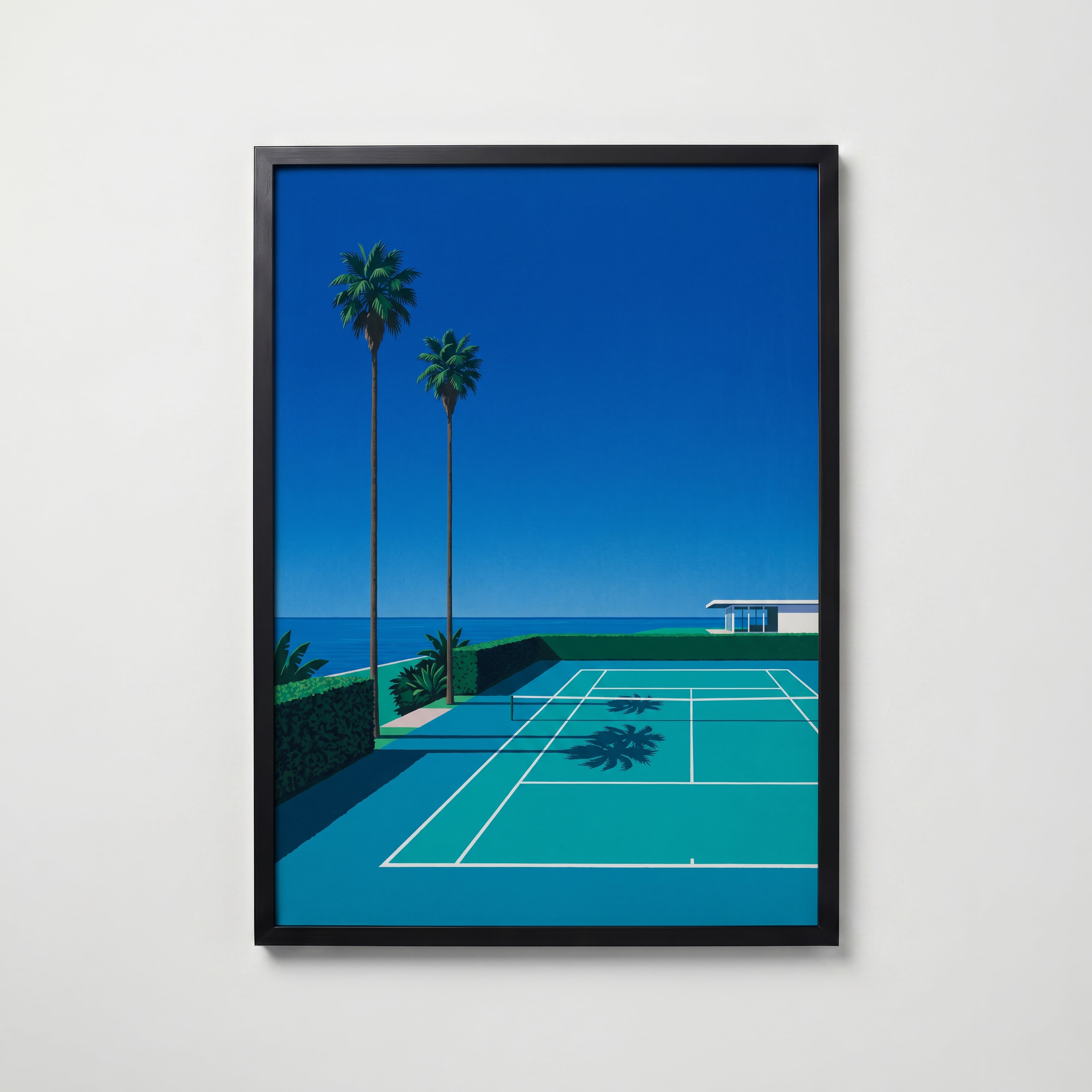 Coastal Court Poster – svart ram