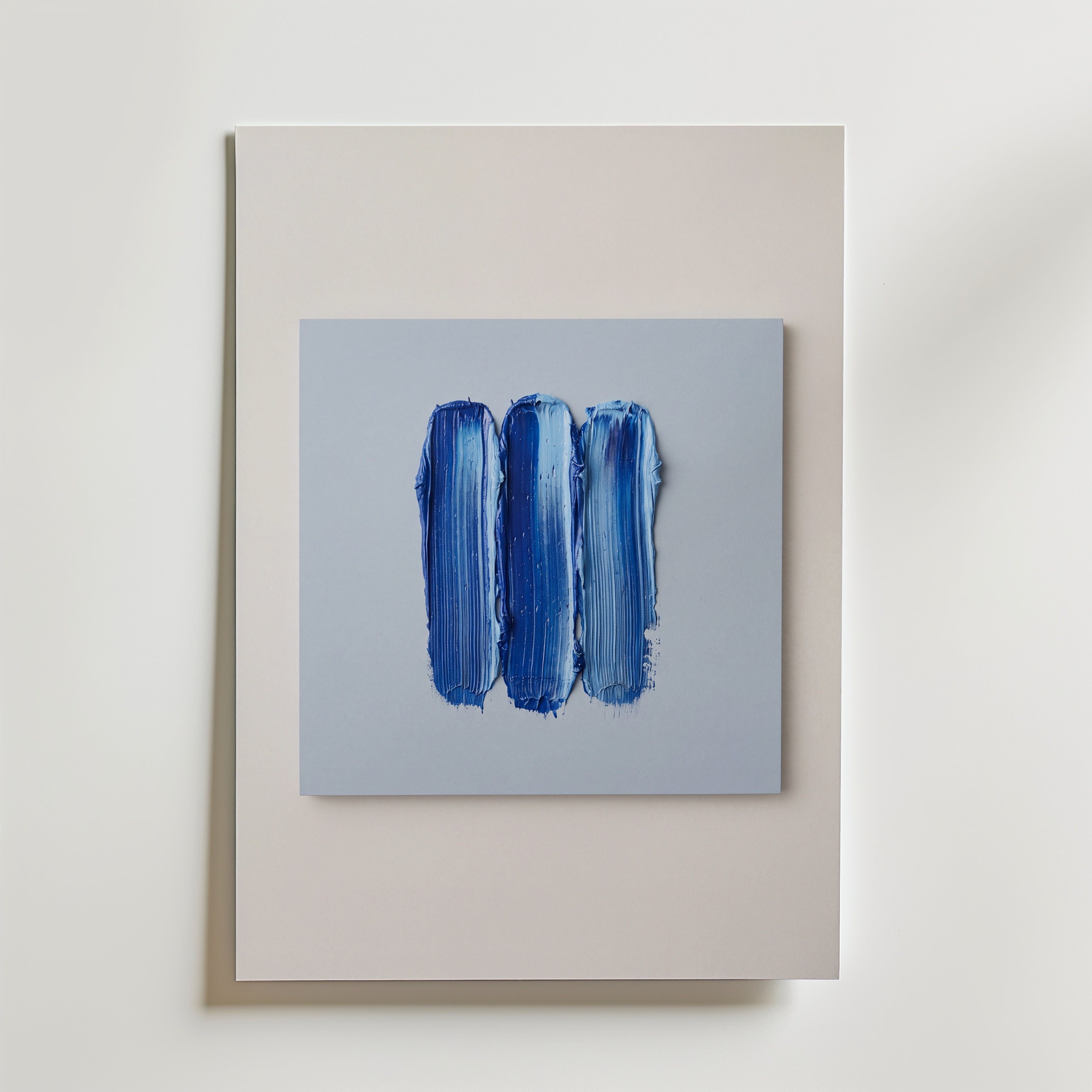 Cobalt Bands Poster – canvas utan passepartout