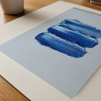Cobalt Bands Poster – närbild på papper