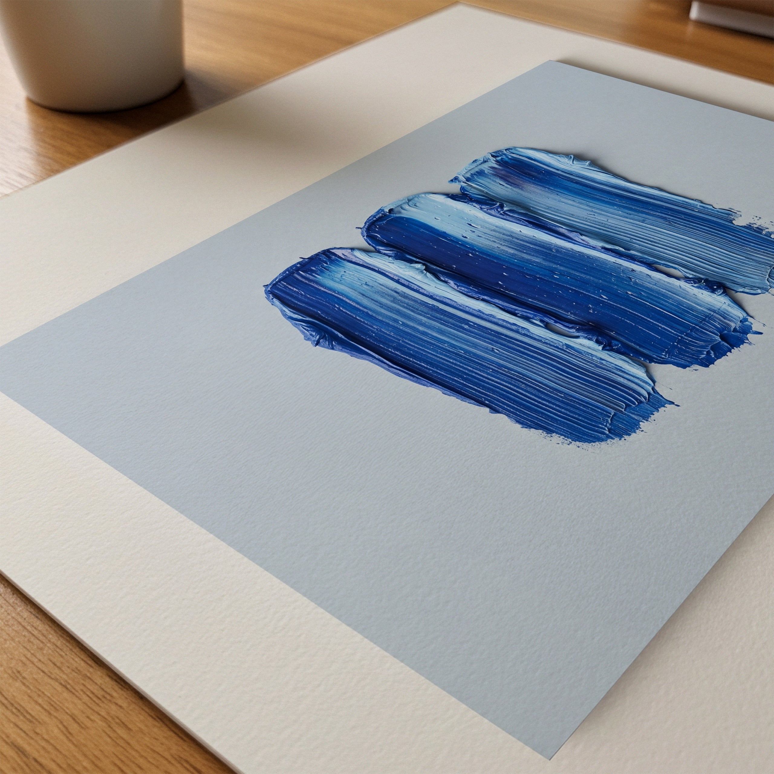 Cobalt Bands Poster – närbild på papper