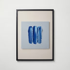 Cobalt Bands Poster – svart ram