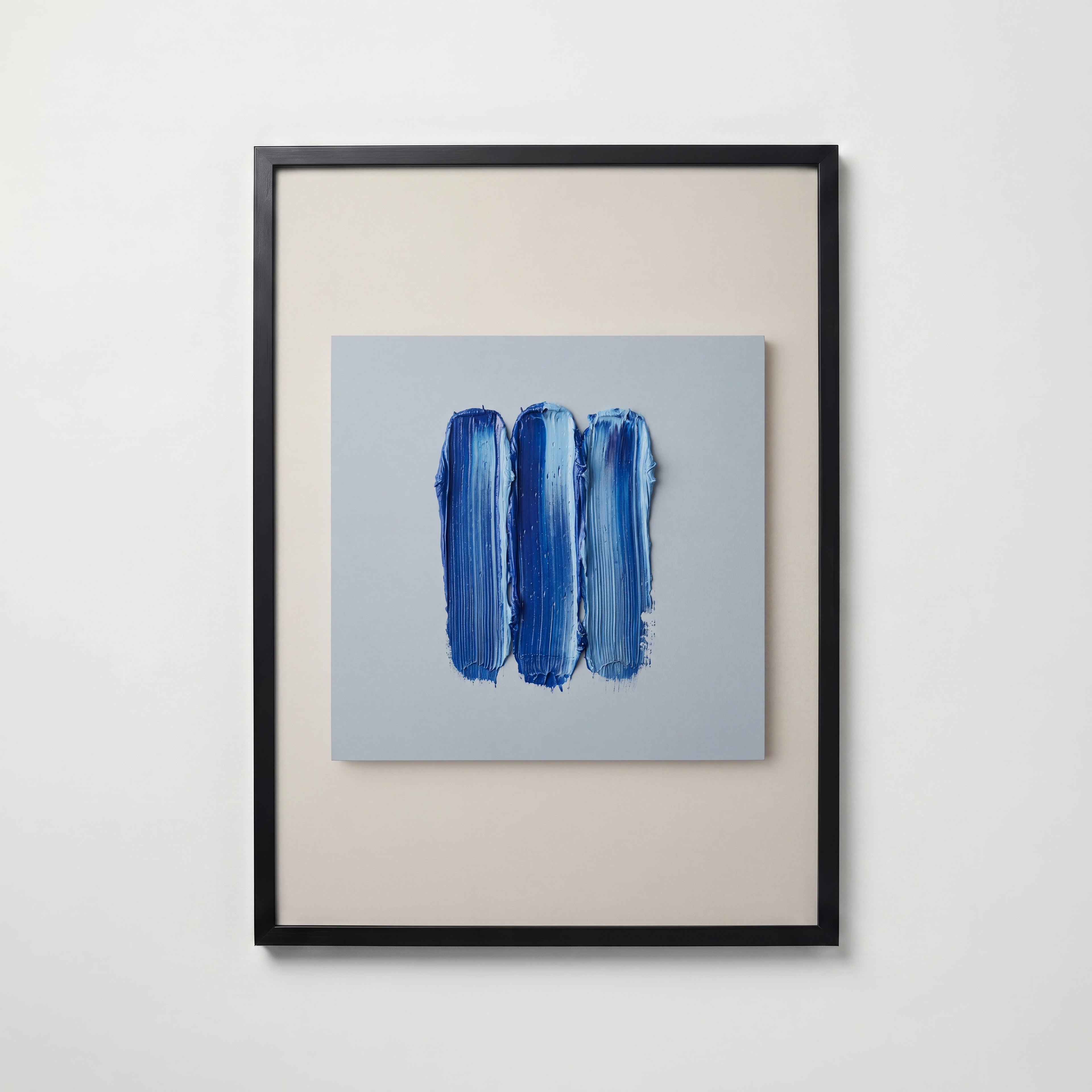 Cobalt Bands Poster – svart ram