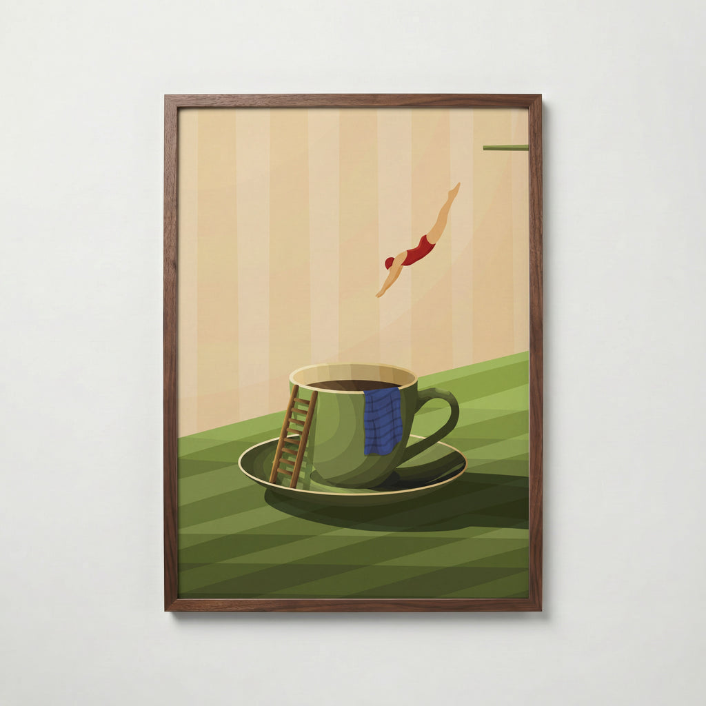 Coffee Dive Poster – valnötsram