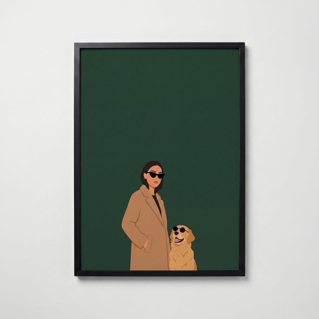 Cool Duo Poster – svart ram