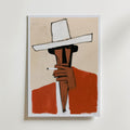 Cowboy Smoke Poster – canvas utan passepartout