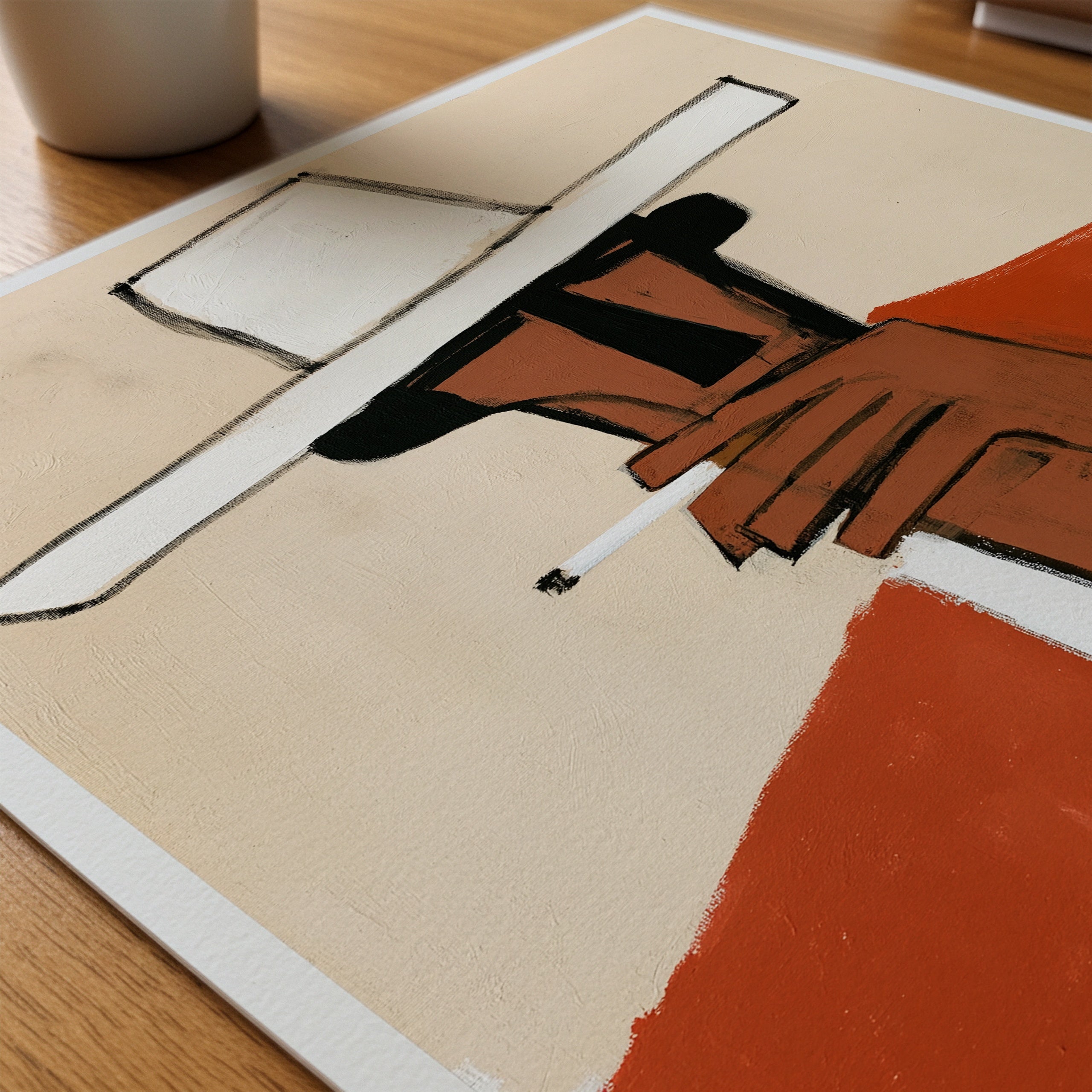 Cowboy Smoke Poster – närbild på papper