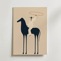 Minimalistic Cowboy Poster – canvas utan passepartout