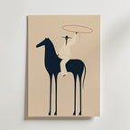 Minimalistic Cowboy Poster – canvas utan passepartout