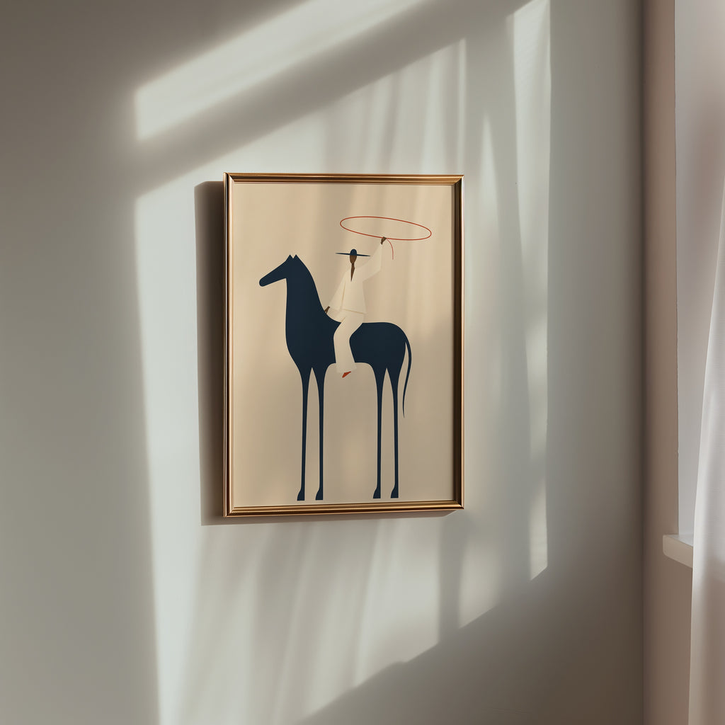 Minimalistic Cowboy Poster – i rum 1