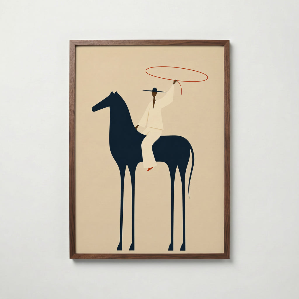 Minimalistic Cowboy Poster – valnötsram