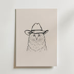 Cowboy Cat Poster – canvas utan passepartout