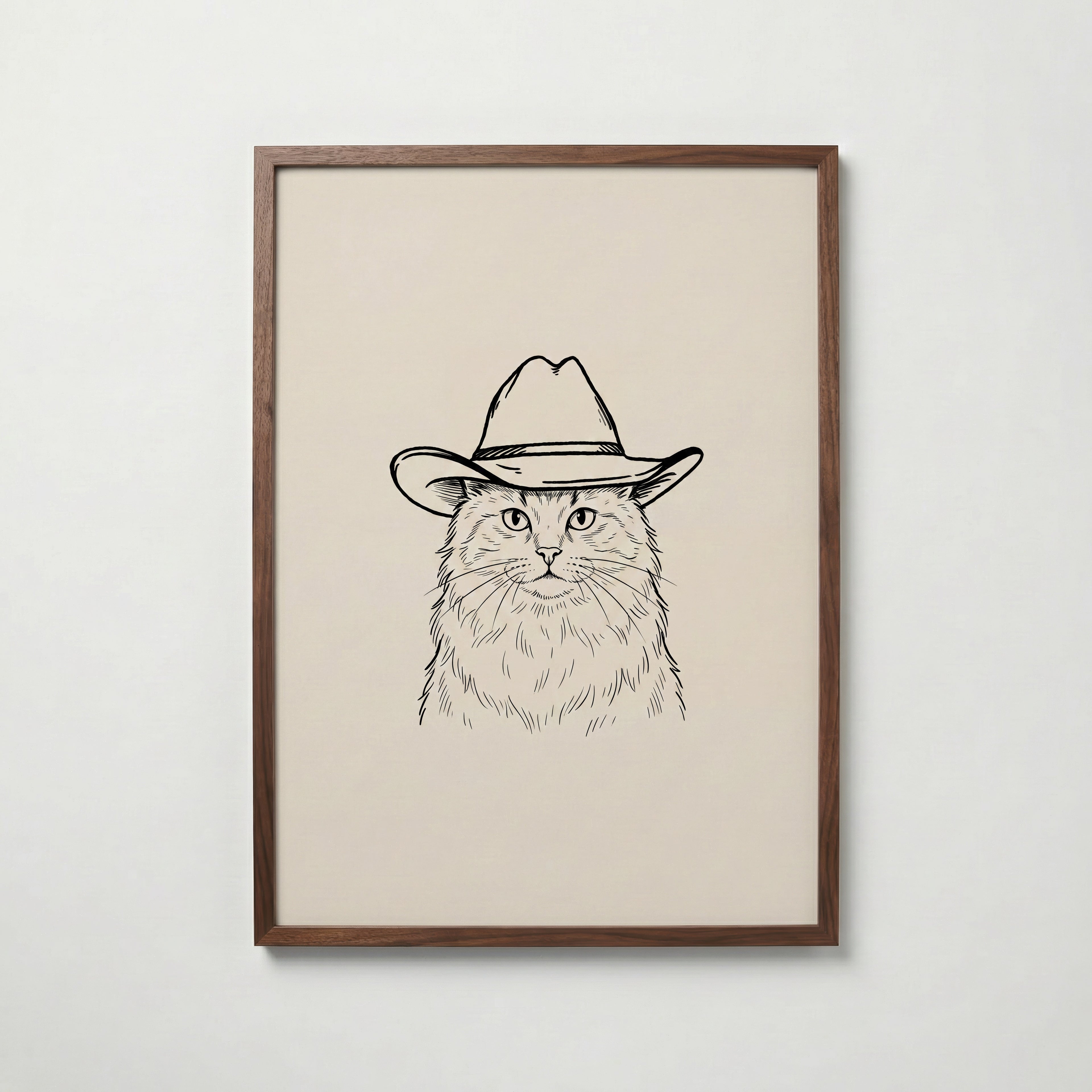 Cowboy Cat Poster – valnötsram