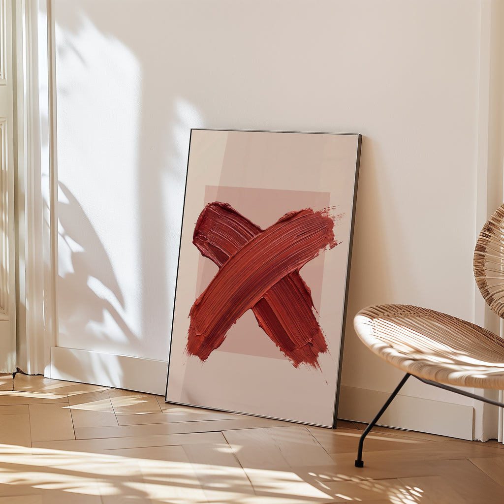 Crimson Cross Poster – i rum 1
