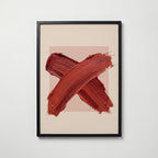 Crimson Cross Poster – svart ram
