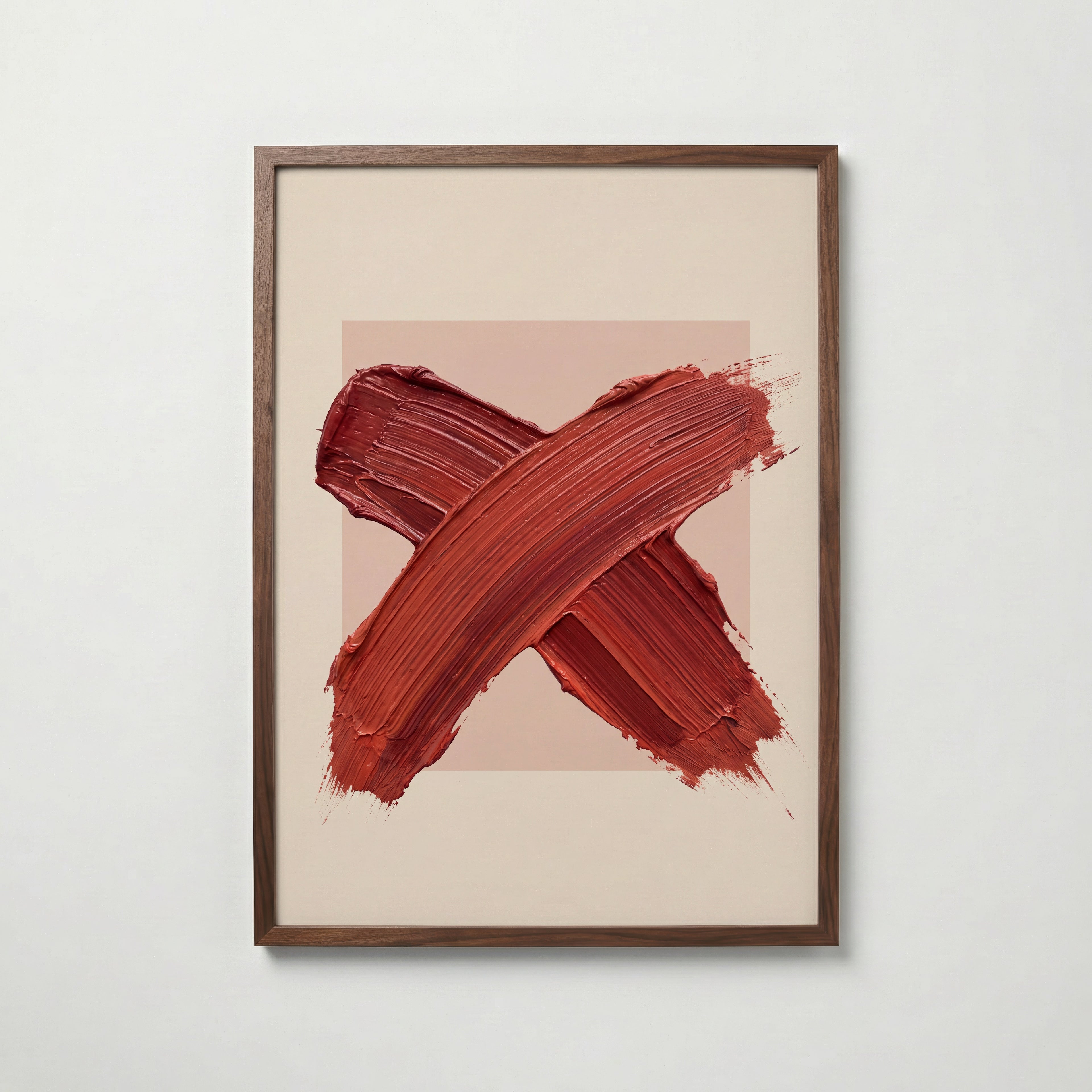 Crimson Cross Poster – valnötsram