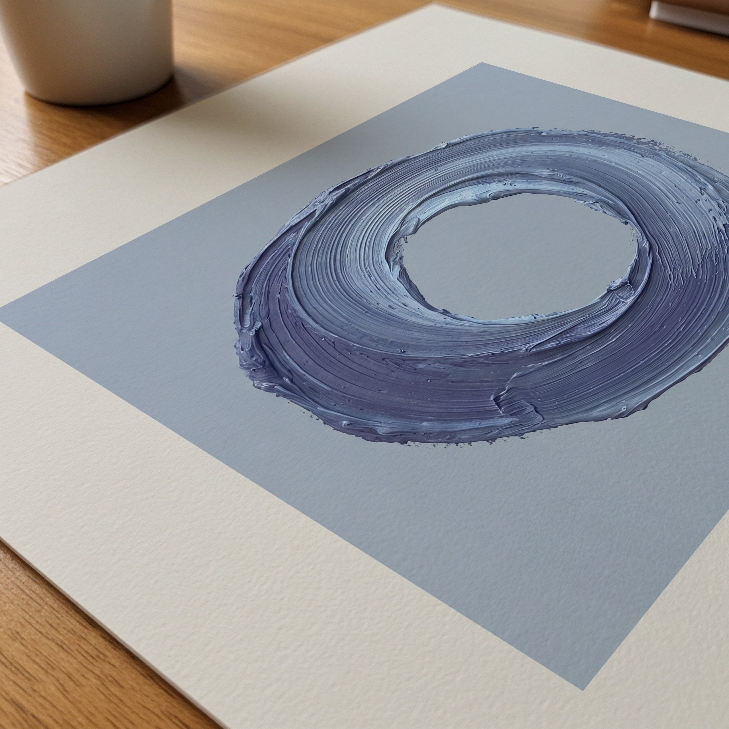 Denim Loop Poster – närbild på papper