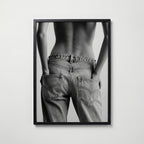 Denim Muse Poster – svart ram