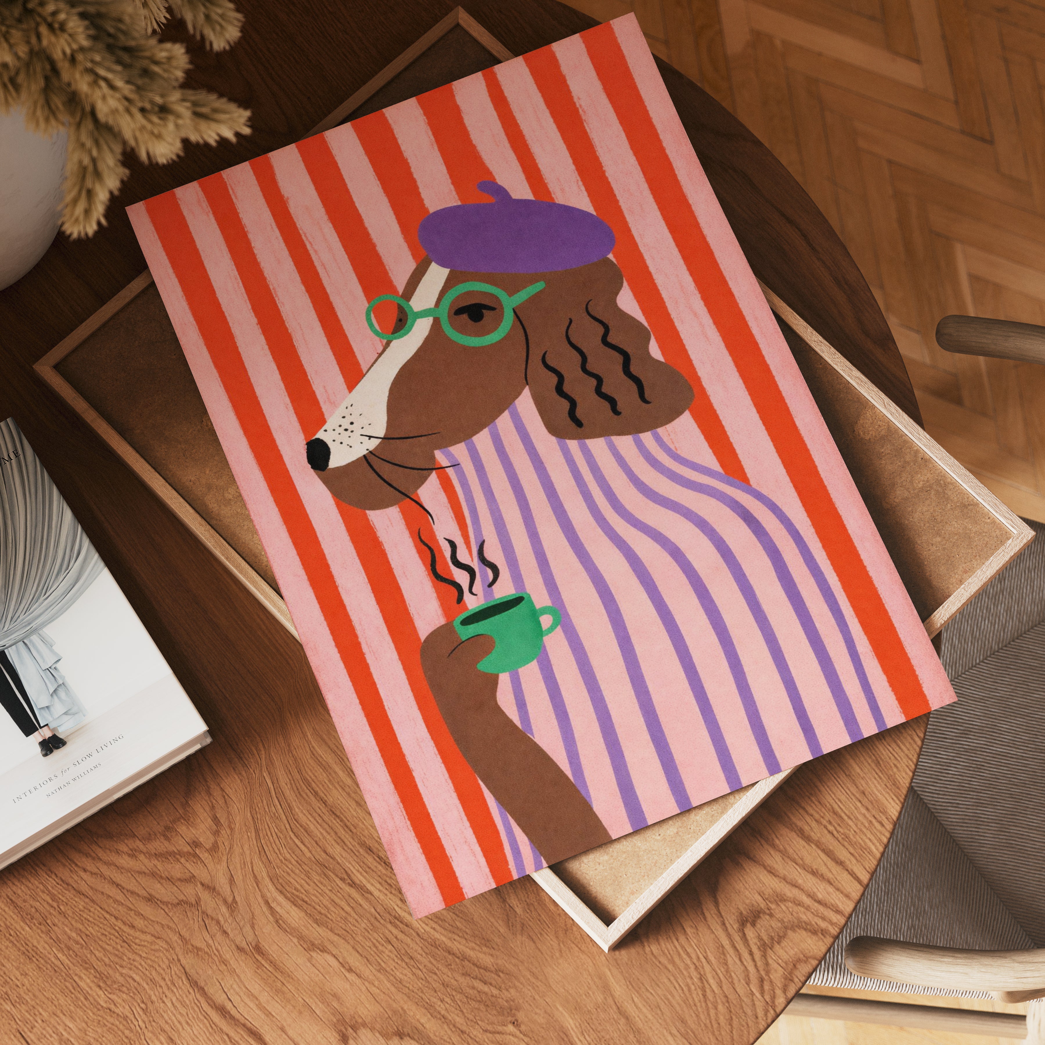 Parisian Morning Dog Poster