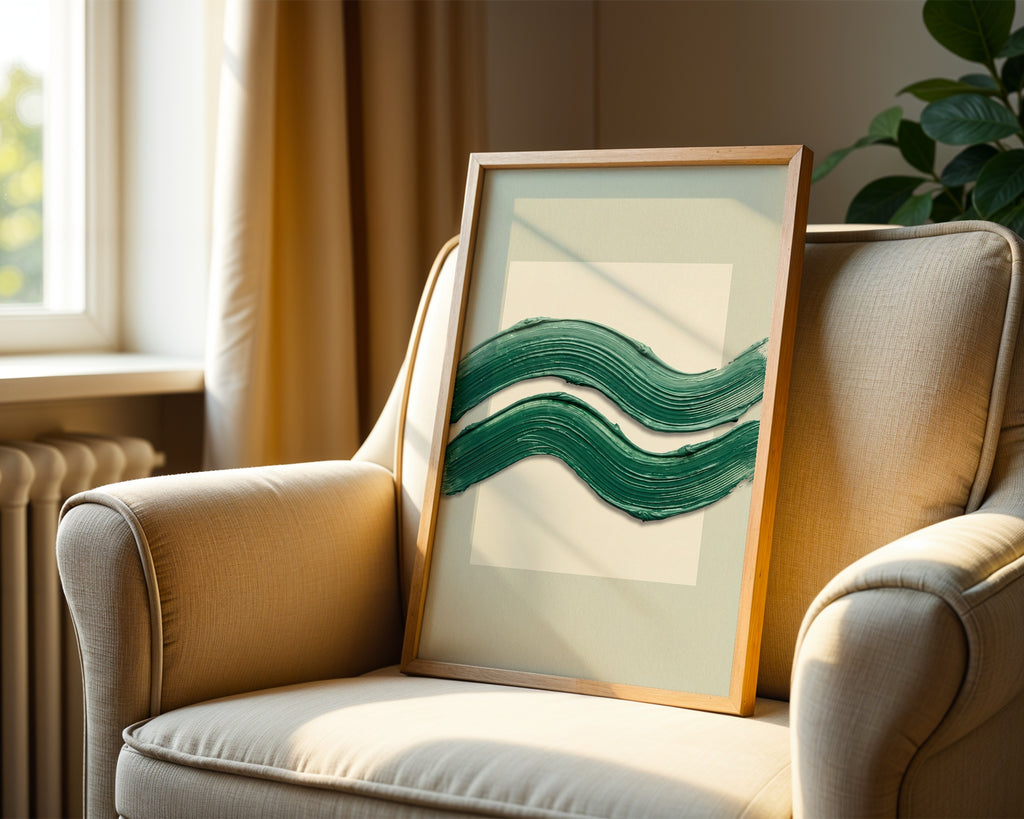 Emerald Waves Poster – i rum 1