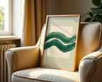 Emerald Waves Poster – i rum 1